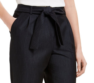 Calvin Klein Women's Tie-Front Slim Fit Pants Navy Size 12