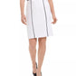 Calvin Klein Women's Contrast Piping Pencil Skirt White Size 14