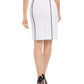 Calvin Klein Women's Contrast Piping Pencil Skirt White Size 14