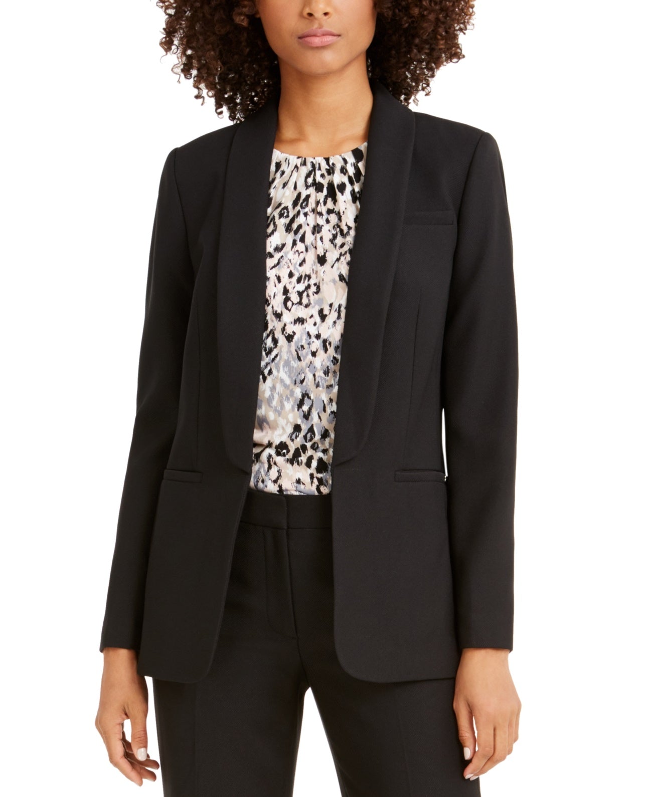 Calvin Klein Women's Parker Twill Blazer Black Size 12