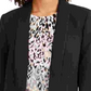 Calvin Klein Women's Parker Open-Front Blazer Black Size 14