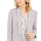 Calvin Klein Women's Parker Open-Front Blazer Gray Size 14
