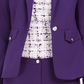 Calvin Klein Women's One Button Blazer Blue Size 10