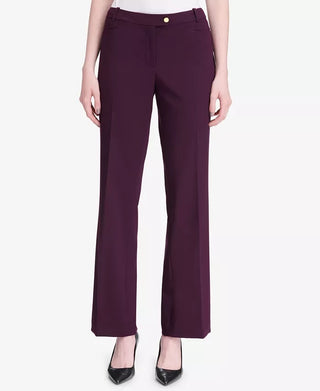 Calvin Klein Women's Modern Fit Trousers Purple Size 10
