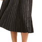 Lucy Paris Women's Pleated Velvet Skirt Black Size Large