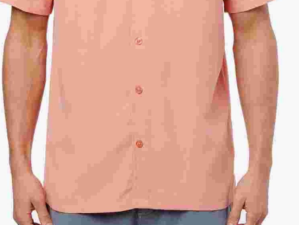 Jack O'Neill Men's Liberty Short Sleeve Shirt Pink Size Medium