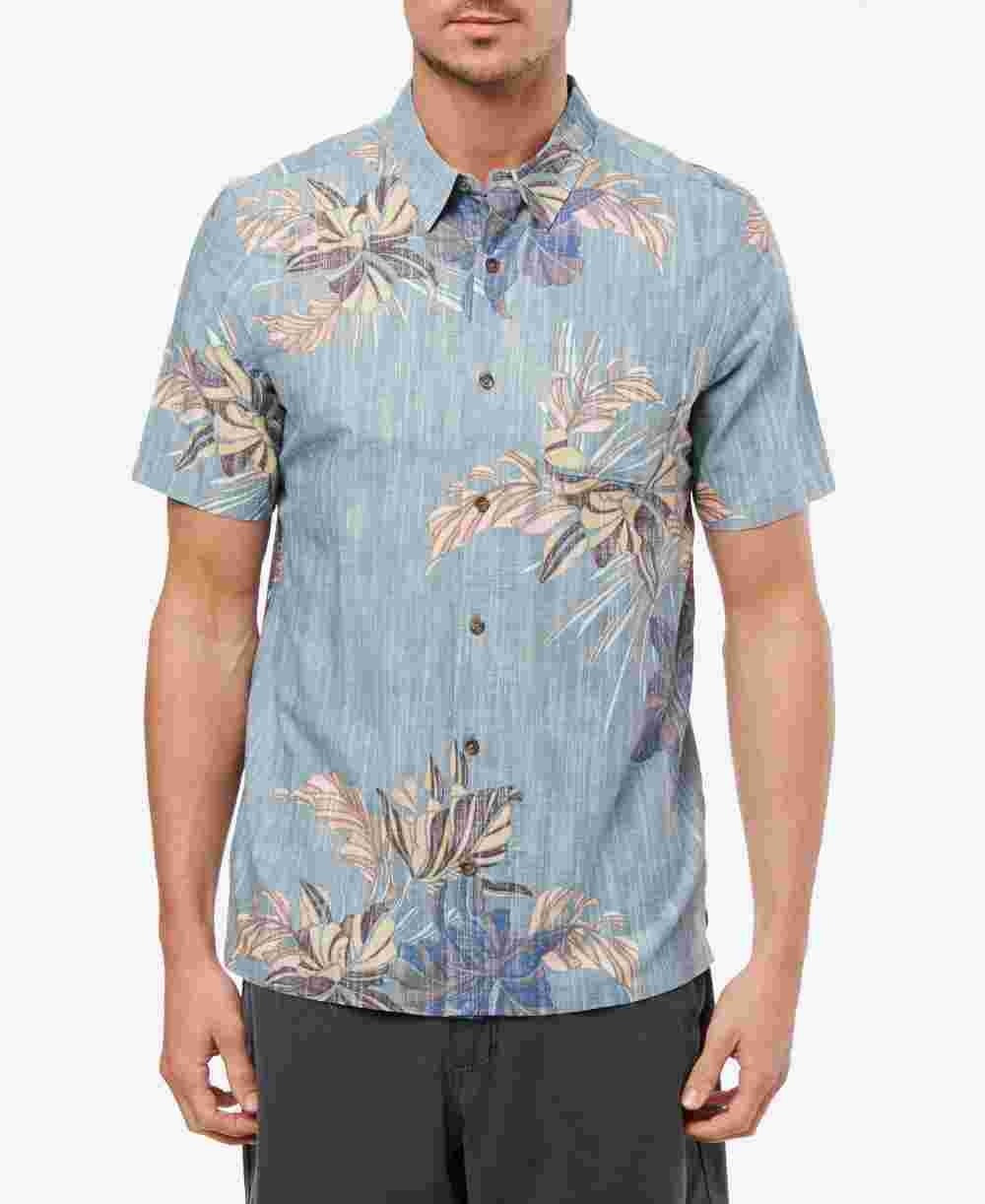 Jack O'neill Men's Bali Short Sleeve Woven Blue Size X-Large