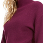 Lucy Paris Women's Cropped Mock Neck Sweater Purple Size Medium