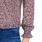 Q & A Women's Smocked Printed Top Purple Size Small