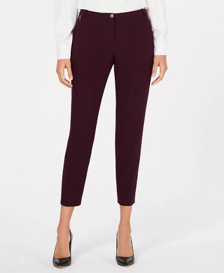 Calvin Klein Women's Highline Skinny Ankle Pants Purple Size 4 Petite