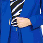 Calvin Klein Women's Collarless Single Snap Blazer Blue Size 8 Petite