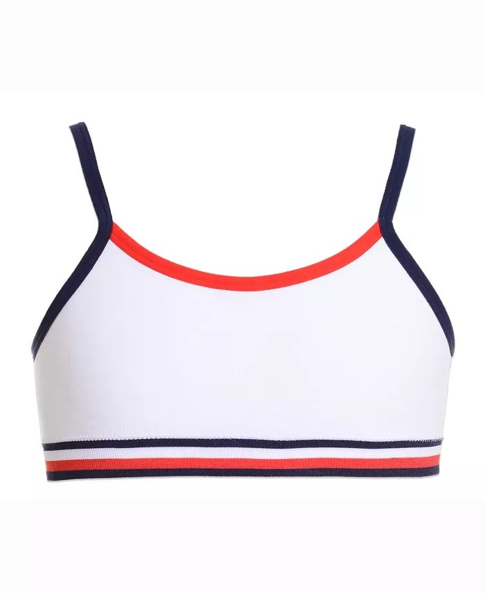 Tommy Hilfiger Little & Big Girl's Embossed Seamless Bra White Size 6-7