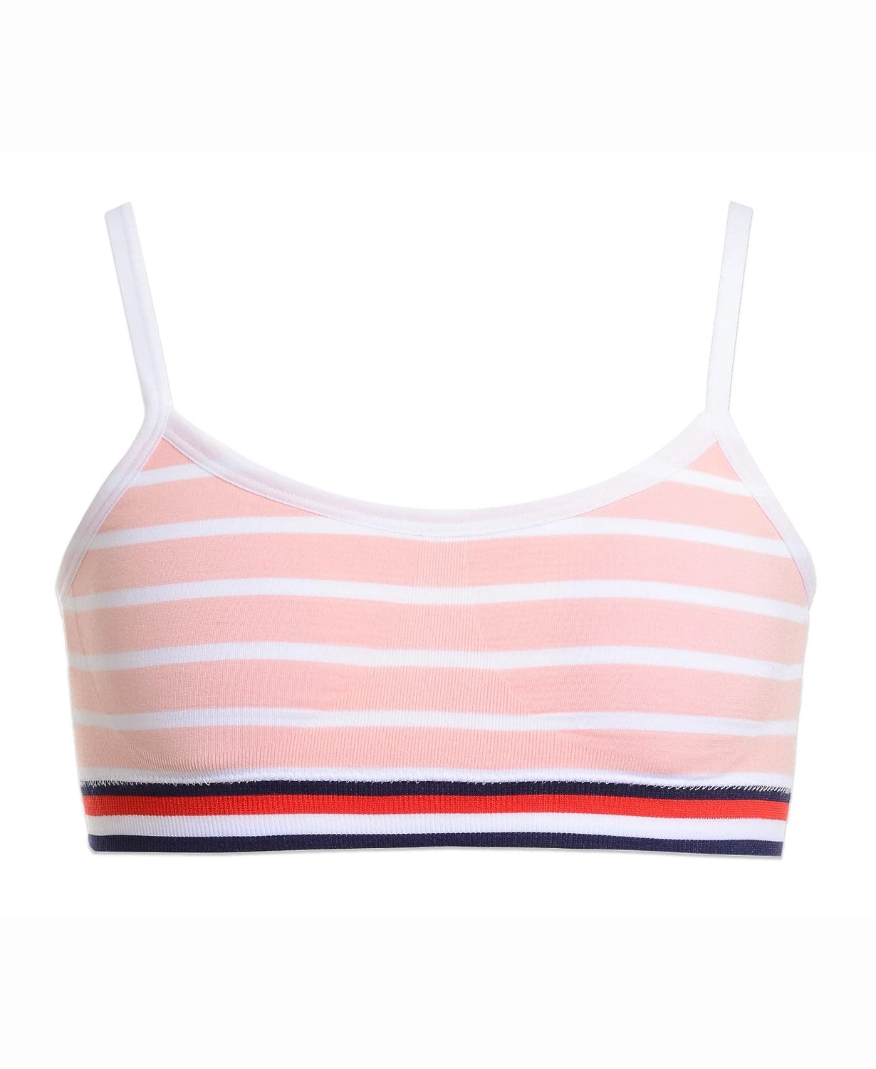 Tommy Hilfiger Little & Big Girl's Striped Seamless Bra Pink Size 6-7