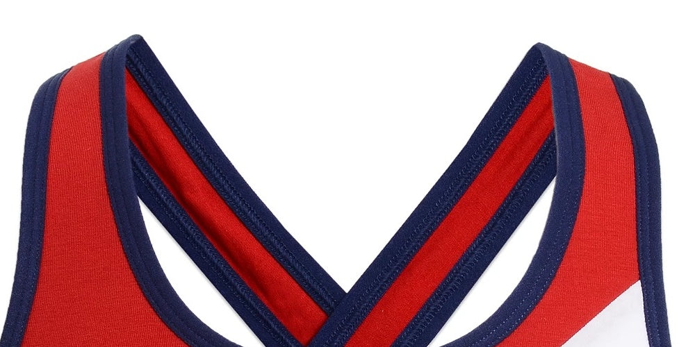 Tommy Hilfiger Little & Big Girl's Cross Back Colorblocked Bra White Size 6-7