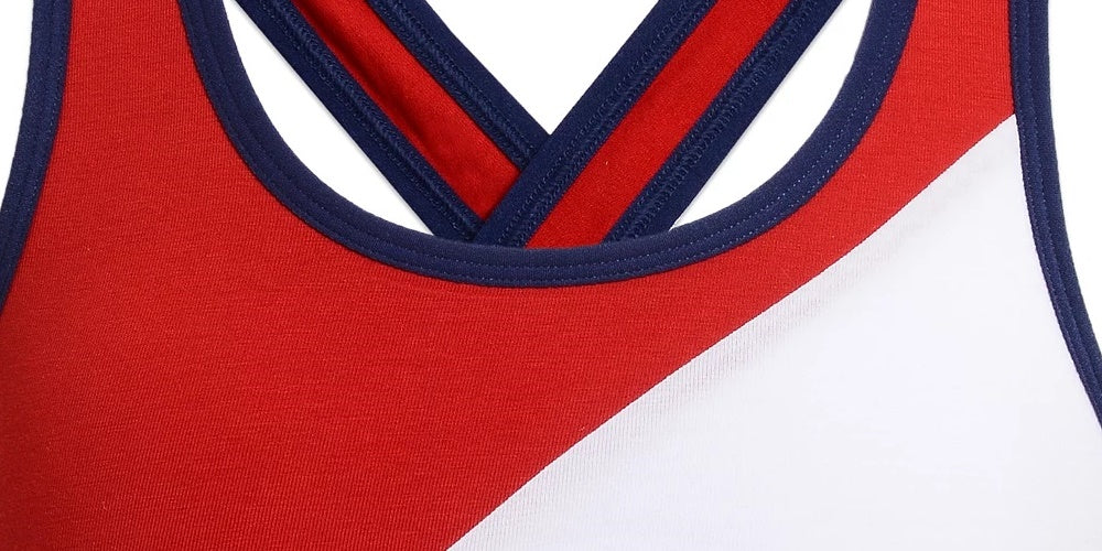 Tommy Hilfiger Little & Big Girl's Cross Back Colorblocked Bra White Size 6-7