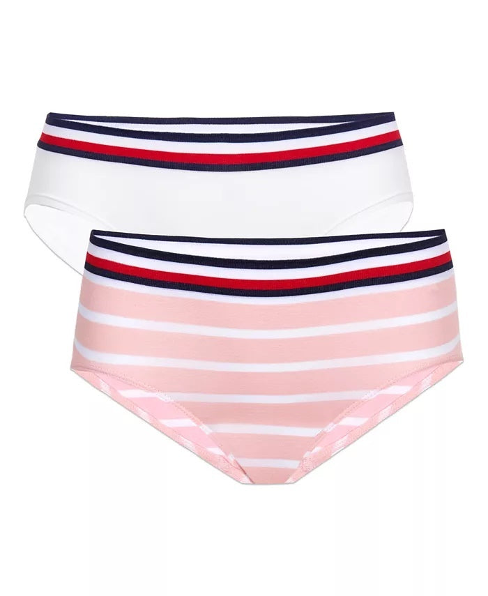 Tommy Hilfiger Little & Big Girl's 2 Pk Seamless Hipster Underwear White Size 8-10