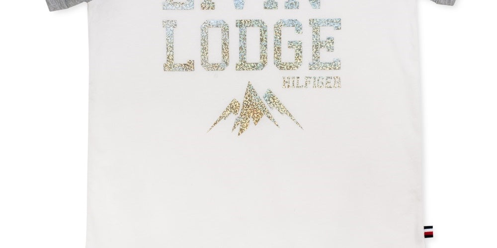 Tommy Hilfiger Big Girl's Cotton Livin' Lodge T Shirt White Size 12-14