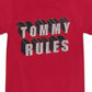 Tommy Hilfiger Little Girls Cotton Tommy Rules T-Shirt Bright Red Size 6