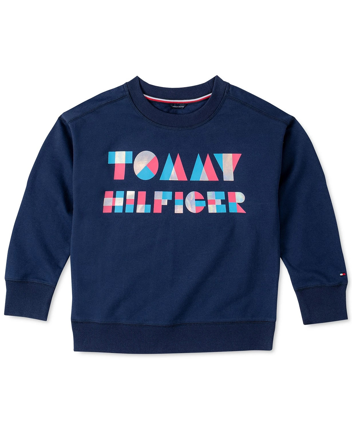 Tommy Hilfiger Little Girls Logo Sweatshirt Navy Size 6X