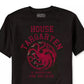 Game Of Thrones House Targaryen Men's Graphic T-Shirt Black Size Small