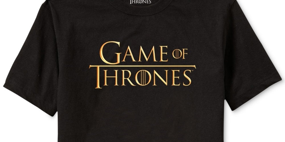 Ripple Junction Men's Game Of Thrones Men's Logo T-Shirt Black Size X-Large