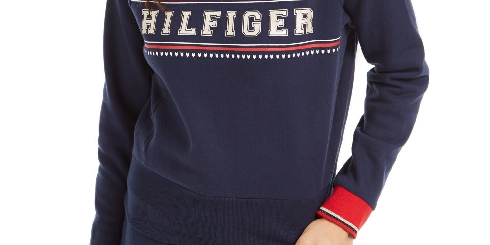 Tommy Hilfiger Women's Sport Logo Sweatshirt Navy Size XX-Large