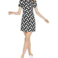 Trina Trina Turk Women's Optic Geo Print Sheath Dress White Size Medium