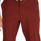 Tommy Hilfiger Men's Modern Fit TH Flex Stretch Comfort Dress Pants Red Size 34X32