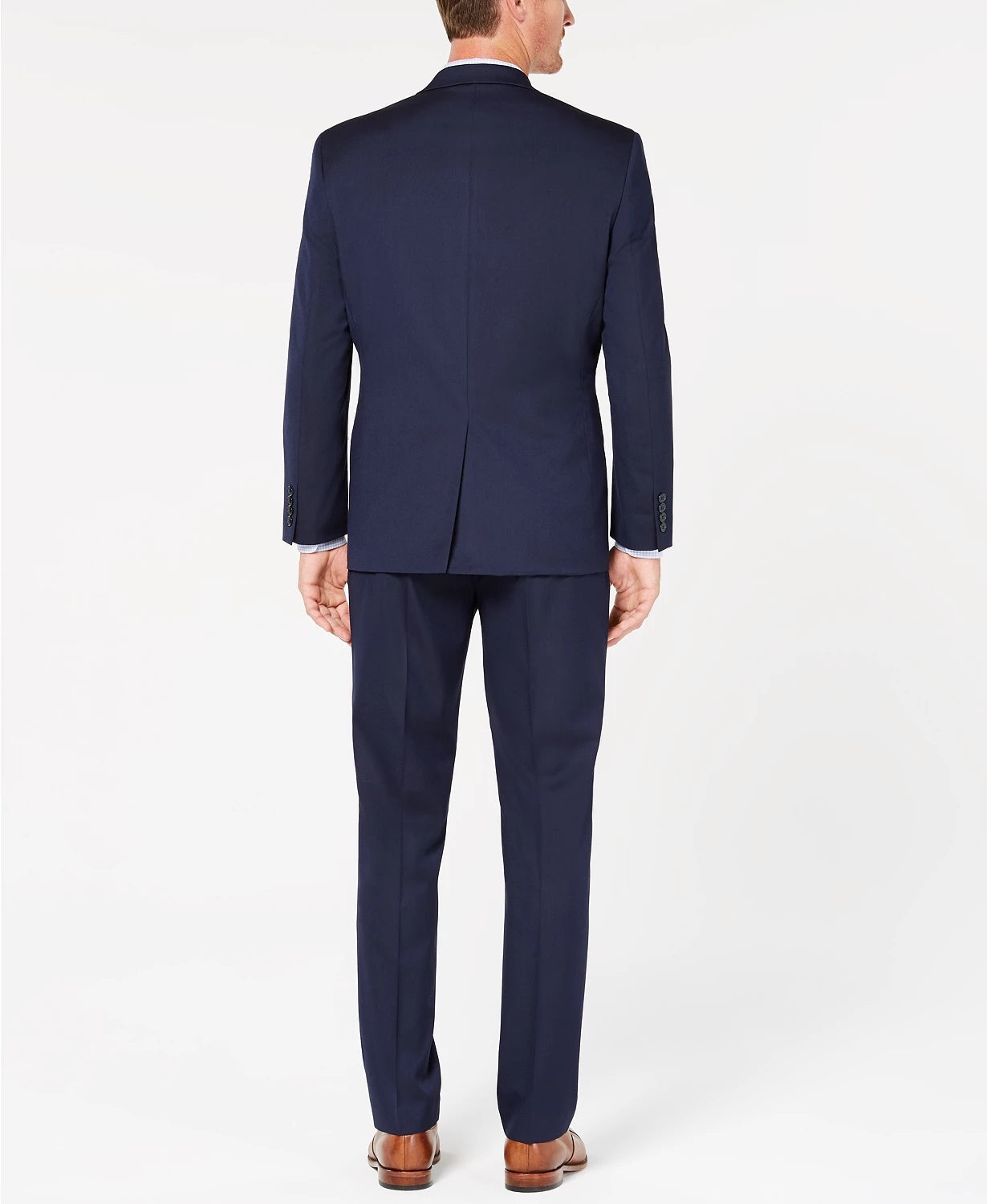 Club Room Men's Classic-Fit Stretch Navy Twill Vested Suit  Navy Size 40