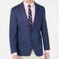Tommy Hilfiger Men's Modern-Fit Thflex Stretch Blue/Red Check Sport Coat Blue Size 40