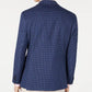 Tommy Hilfiger Men's Modern-Fit Thflex Stretch Blue/Red Check Sport Coat Blue Size 40