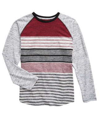 Univibe Big Boys Sean Stripe T-Shirt Red Size Large