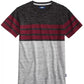 Univibe Big Boys Valle Colorblocked Stripe V-Neck T-Shirt Black Size Large
