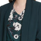 DKNY Women's Ruched Sleeve Open Front Blazer Green Size 12