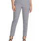 DKNY Women's Houndstooth Fixed-Waist Skinny Pants Blue Size 14