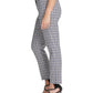 DKNY Women's Houndstooth Fixed-Waist Skinny Pants Blue Size 14