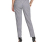 DKNY Women's Houndstooth Plaid Essex Ankle Pant Blue Size 4