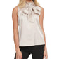 DKNY Women's Bow Mock-Neck Blouse Pink Size X-Large