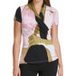 DKNY Women's Printed Surplice-Neck Top Bright Pink Size Small