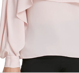 DKNY Women's Cape Style Top Pink Size Small