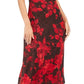 Connected Women's Cowl Neck Midi Sheath Evening Dress Red Size 6