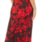 Connected Women's Cowl Neck Midi Sheath Evening Dress Red Size 6