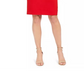 Vince Camuto Women's Pleat Cap Sleeve Crepe Sheath Dress Red Size 8
