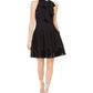 Vince Camuto Women's Bow Neck Fit & Flare Dress Black Size 12