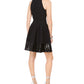 Vince Camuto Women's Bow Neck Fit & Flare Dress Black Size 12