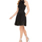 Vince Camuto Women's Bow Neck Fit & Flare Dress Black Size 12