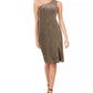 Vince Camuto Women's One-Shoulder Glitter-Knit Dress Gold Size 8