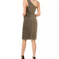 Vince Camuto Women's One-Shoulder Glitter-Knit Dress Gold Size 8