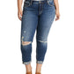 Silver Jeans Co Co Women's Trendy Ripped Boyfriend Jeans Blue Size 24W