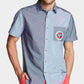 Nautica Men's Sail Classic Fit Colorblocked Logo  Shirt Blue Size XX-Large